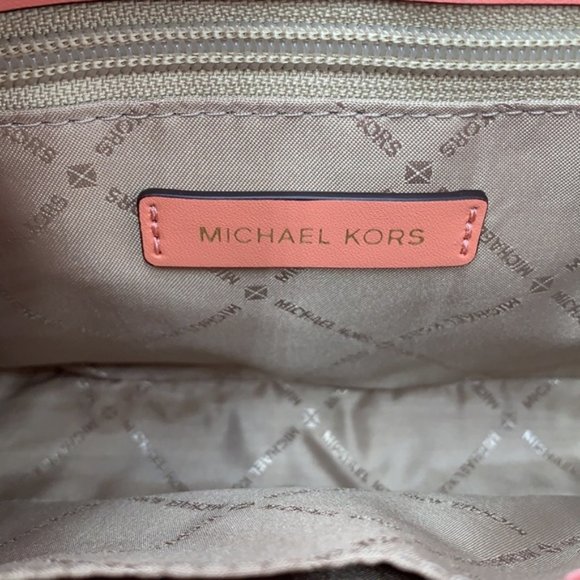Michael Kors Carmen Medium Convertible Shoulder Bag Crossbody SHERBERT Leather - Picture 8 of 16